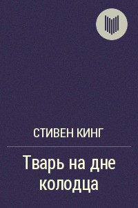 Тварь на дне колодца - Кинг Стивен