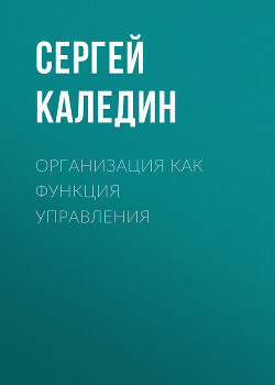 Организация как функция управления - Каледин Сергей